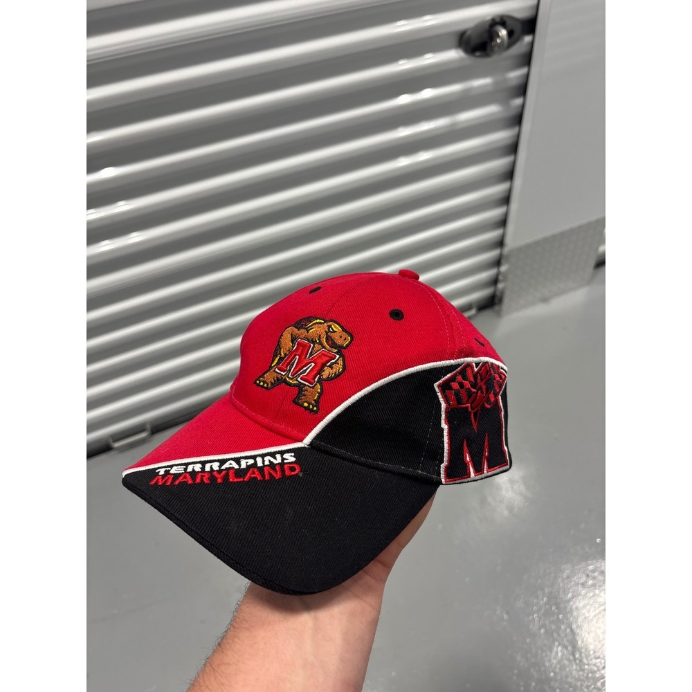 Maryland Terrapins Twins Enterprise Hat Mens Red Black Adjustable‎ Baseball Cap